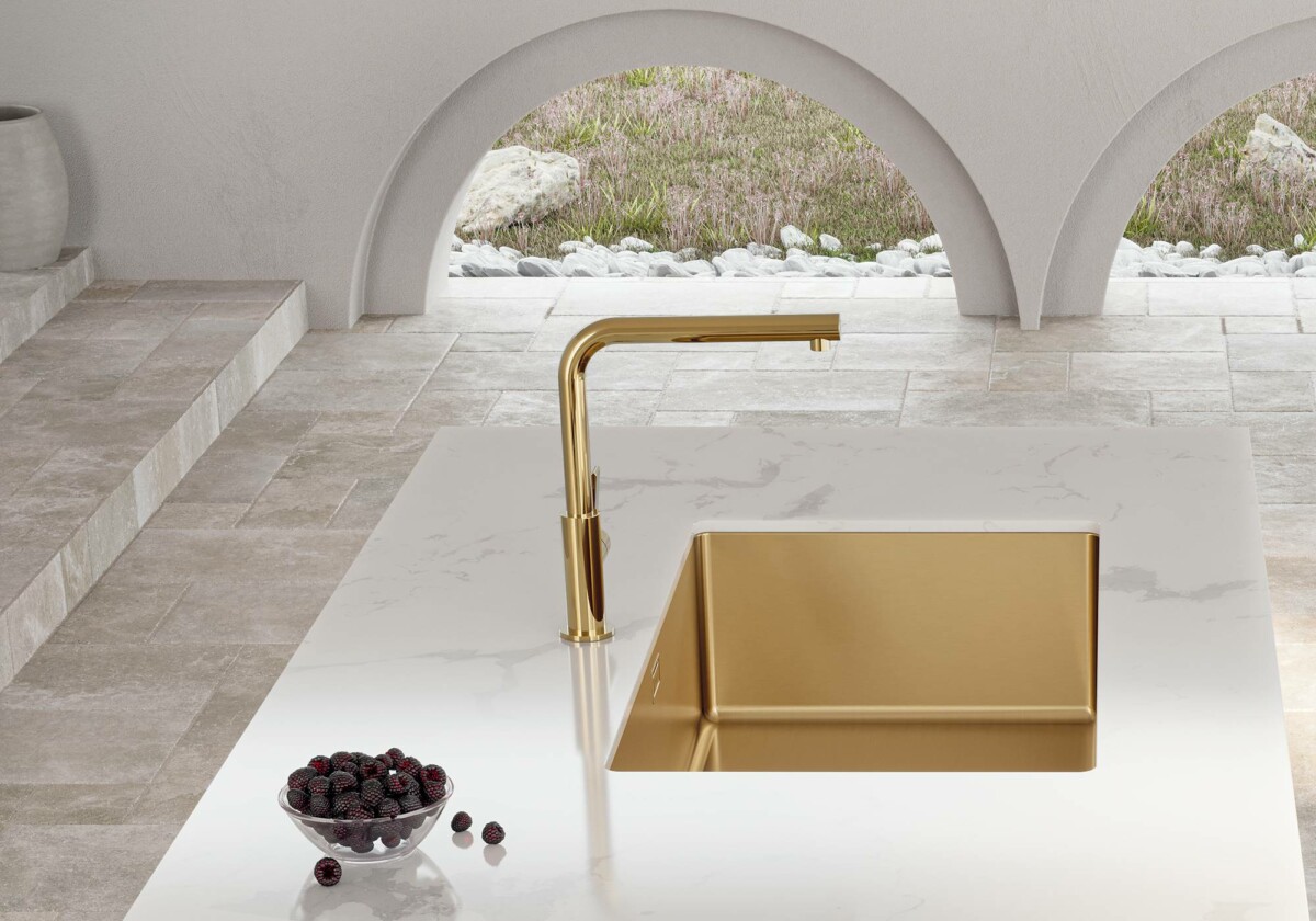 Foster Phantom zlatna 4340 059 podgradna sudopera 41,6x41,6 cm - Slika 2