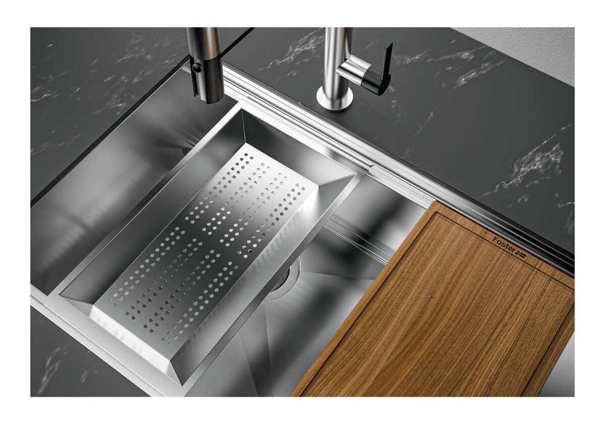 Foster Milanello Workstation bakar 1034 858 podgradna sudopera 75x37.4 cm - Slika 3