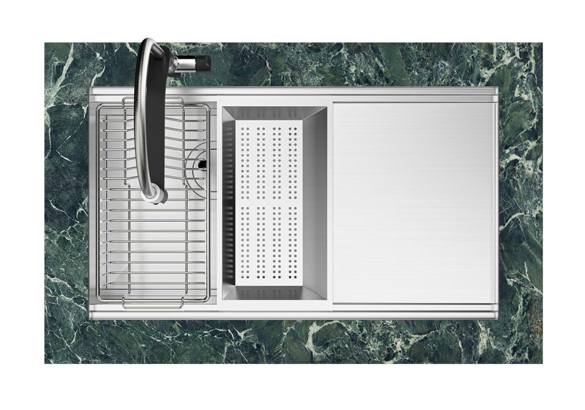 Foster Milanello Workstation bakar 1034 858 podgradna sudopera 75x37.4 cm - Slika 9