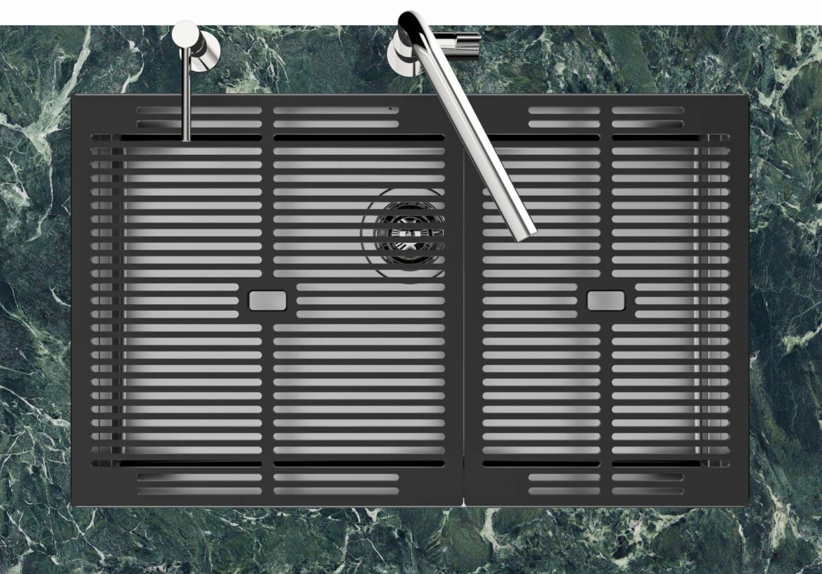 Foster Quadra EVO gun metal 1257 056 nadgradna sudopera 78x47cm - Slika 10